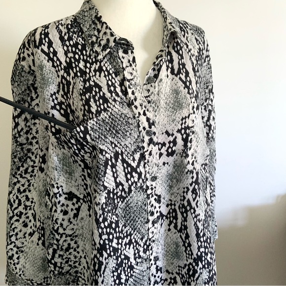 Oversized Jones New York linen reptile shirt - Picture 6 of 8